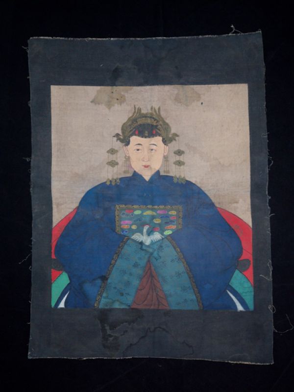 Old reproduction - Portrait of Chinese ancestors - Chinese woman 1