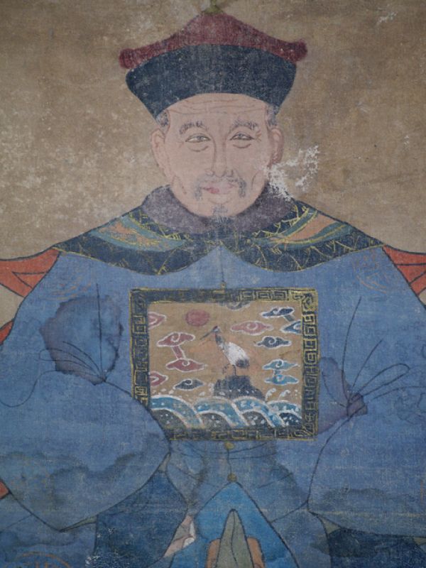 Old reproduction - Portrait of Chinese ancestors - Mandarin de la dynasty Qing 2