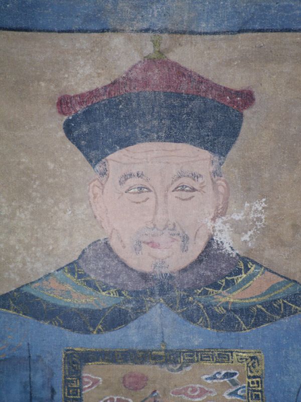 Old reproduction - Portrait of Chinese ancestors - Mandarin de la dynasty Qing 3