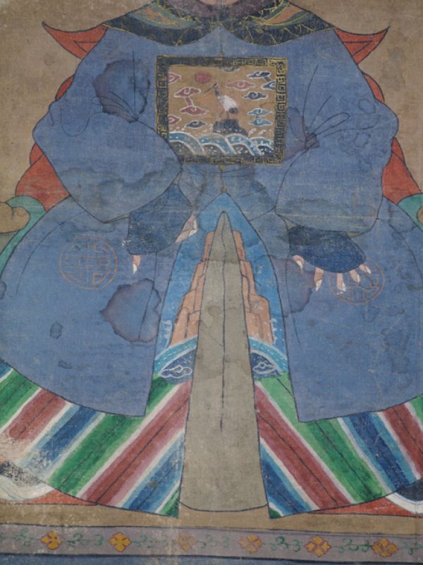 Old reproduction - Portrait of Chinese ancestors - Mandarin de la dynasty Qing 4