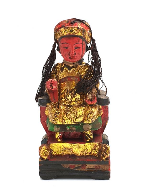 Old reproduction - Small Chinese votive statue - Empress 2 1