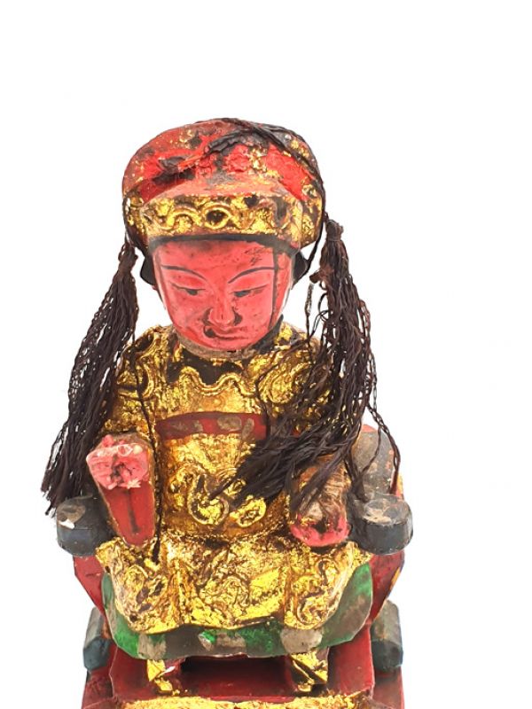 Old reproduction - Small Chinese votive statue - Empress 2 2