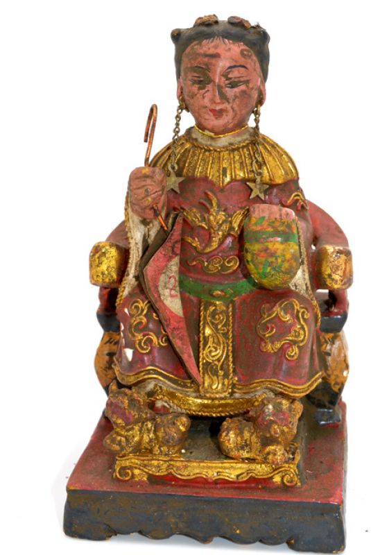 Old reproduction - Small Chinese votive statue - Junge Kaiserin 3