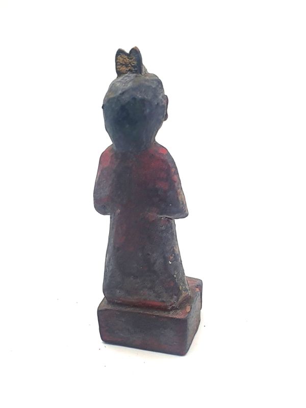 Old reproduction - Small Chinese votive statue - The monk 3