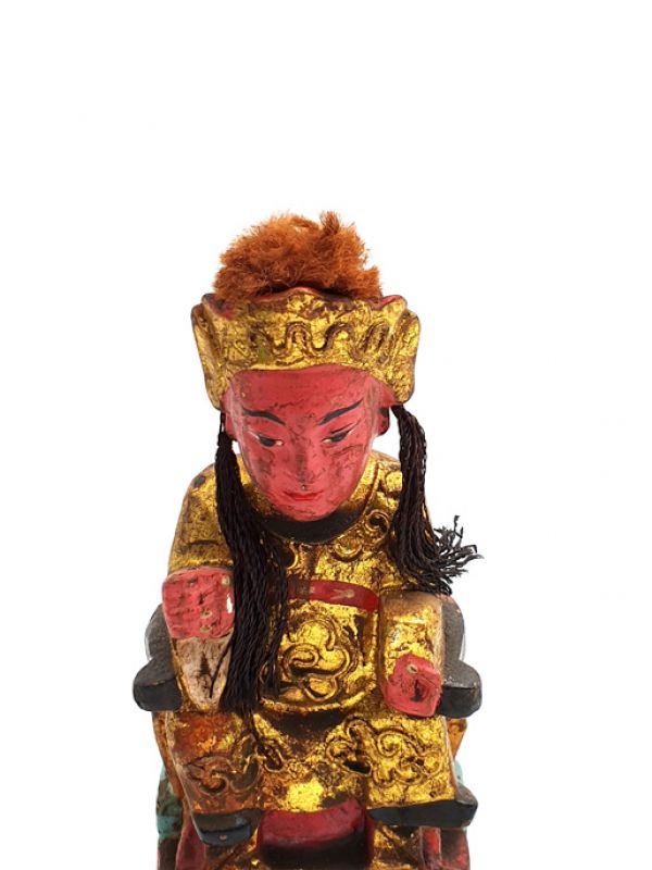 Old reproduction - Small Chinese votive statue - Wife of dignitary 2
