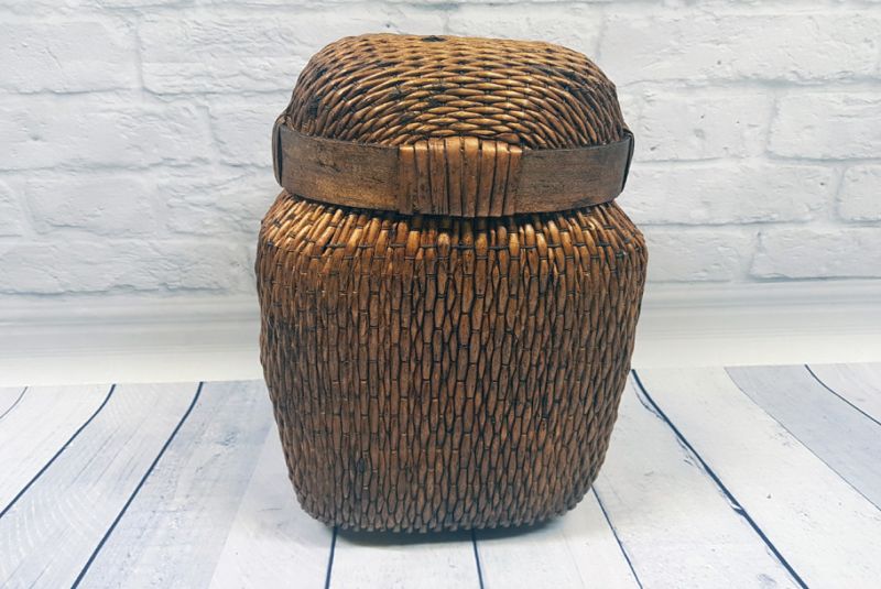 Old small Chinese braided box - Basketry 1