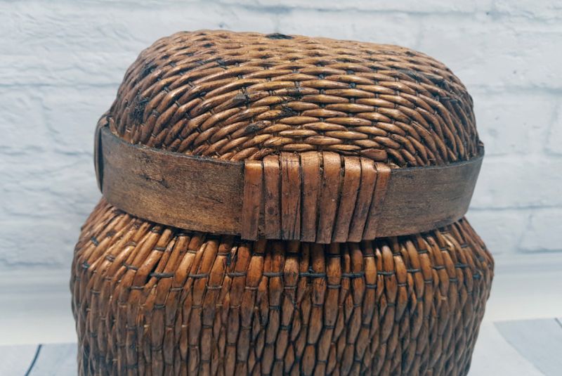Old small Chinese braided box - Basketry 2