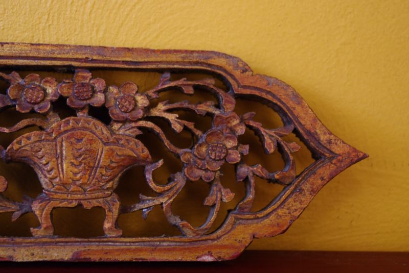Old wooden panel carved from China decoration 3