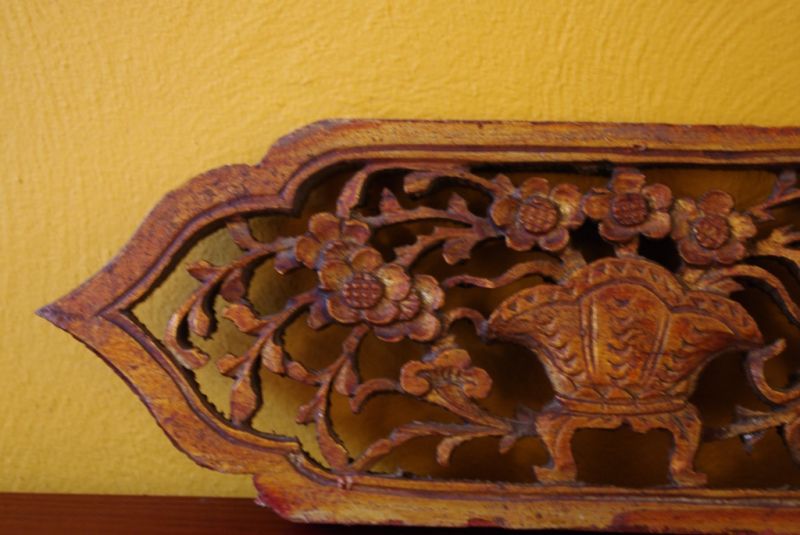 Old wooden panel carved from China decoration 4