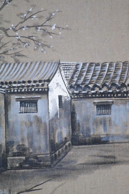 Ölgemälde - Die chinesischen Hutongs - 50x60cm -3