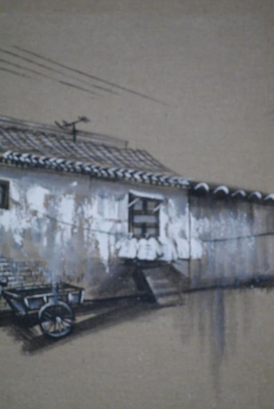 Ölgemälde - Die chinesischen Hutongs - 50x60cm -3