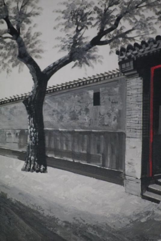 Ölgemälde - Die chinesischen Hutongs - 50x60cm -3