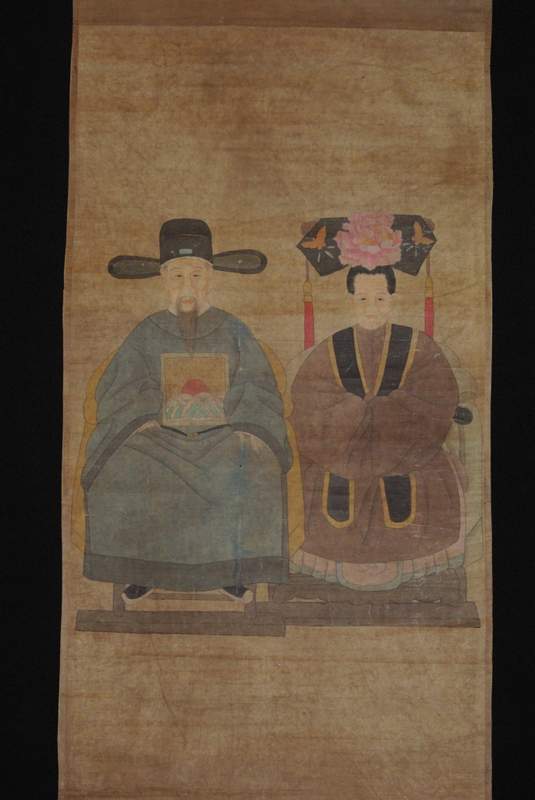 Pareja de ancestros Chinos dinastía Qing 1