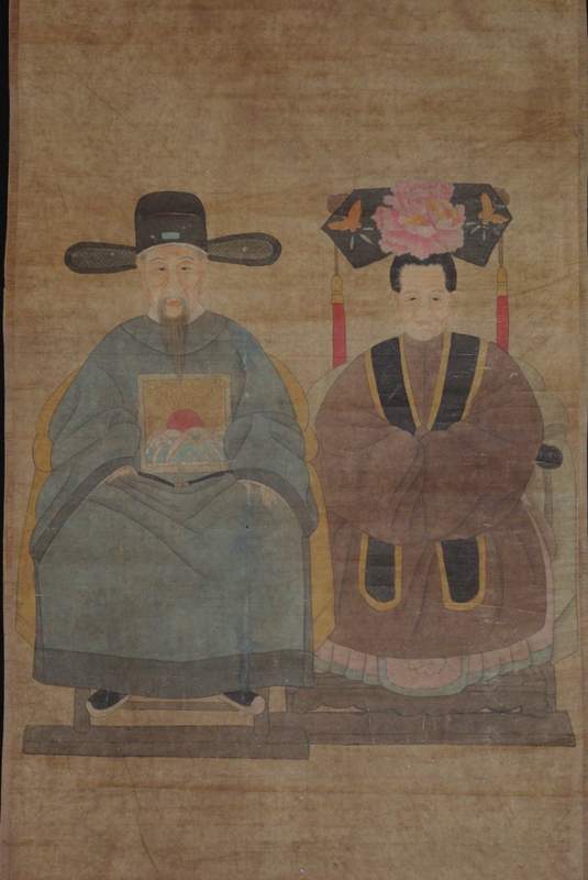 Pareja de ancestros Chinos dinastía Qing 2