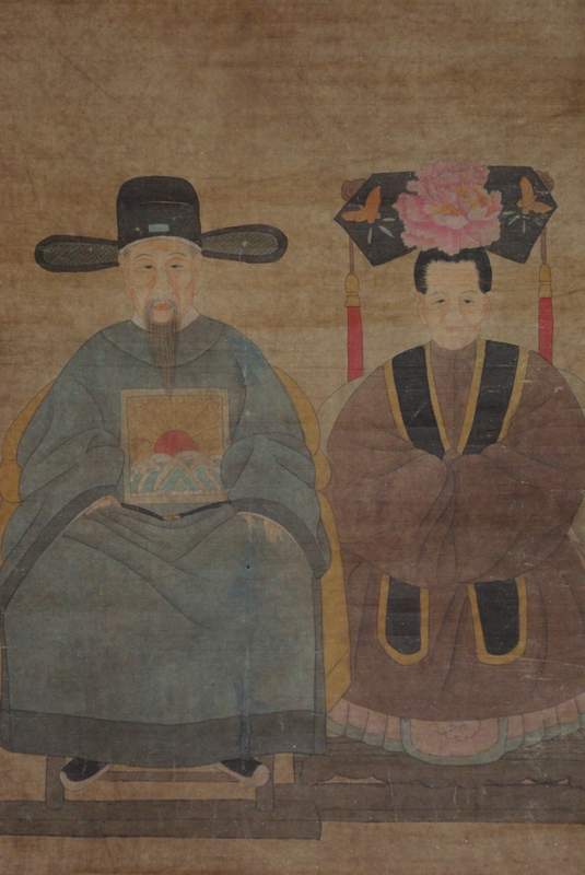 Pareja de ancestros Chinos dinastía Qing 3
