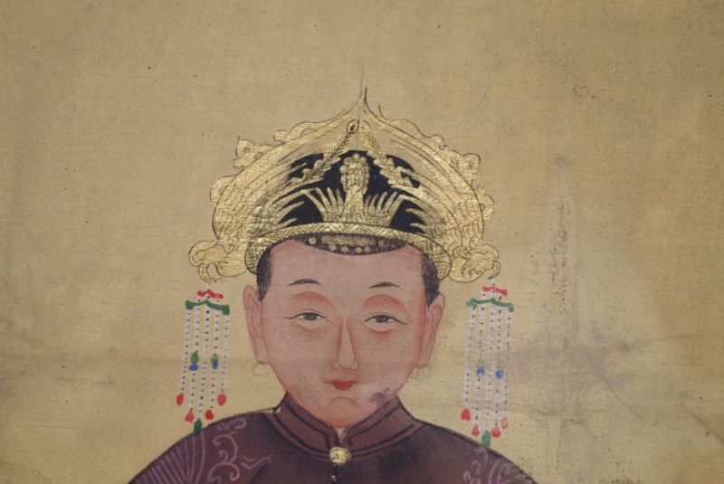 Pareja de ancestros Chinos Emperador de China Burdeos 3