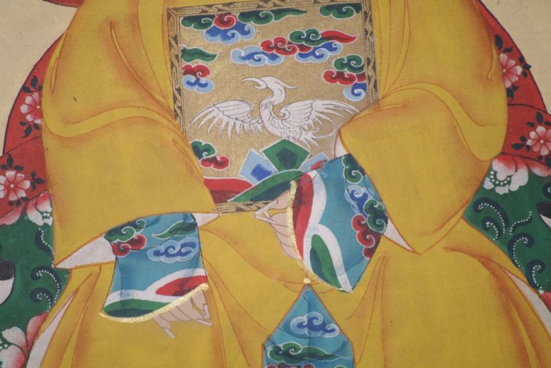 Haga clic en la imagen para ampliar Pareja de ancestros Chinos Pintura China Amarillo 5