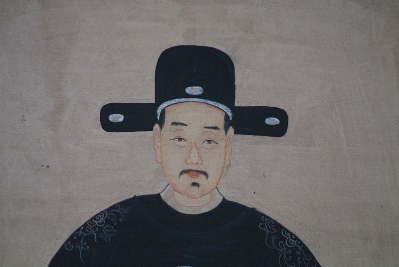 Pareja de ancestros Chinos Pintura China Moderno 4