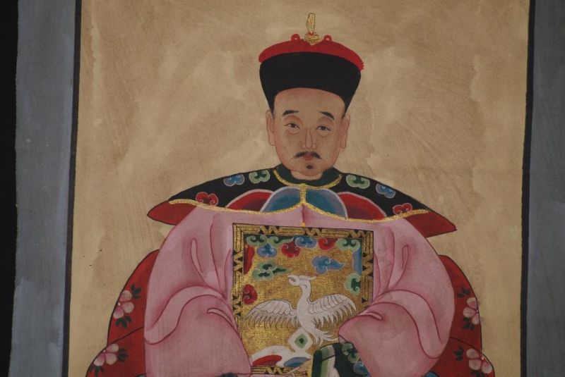Pareja de ancestros Chinos Pintura China Rosa 4
