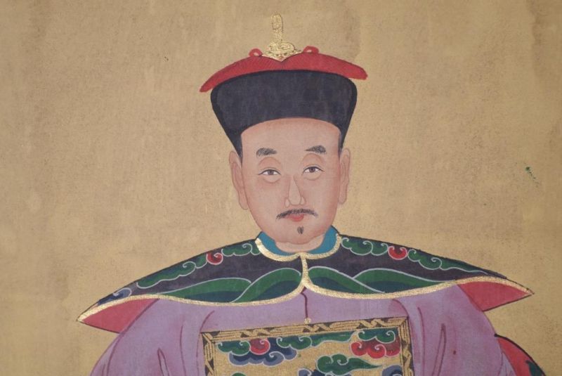Pareja de ancestros Chinos Pintura China Violeta 4