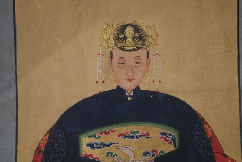 Pareja de Ancestros Emperador de China Azul Marino 3