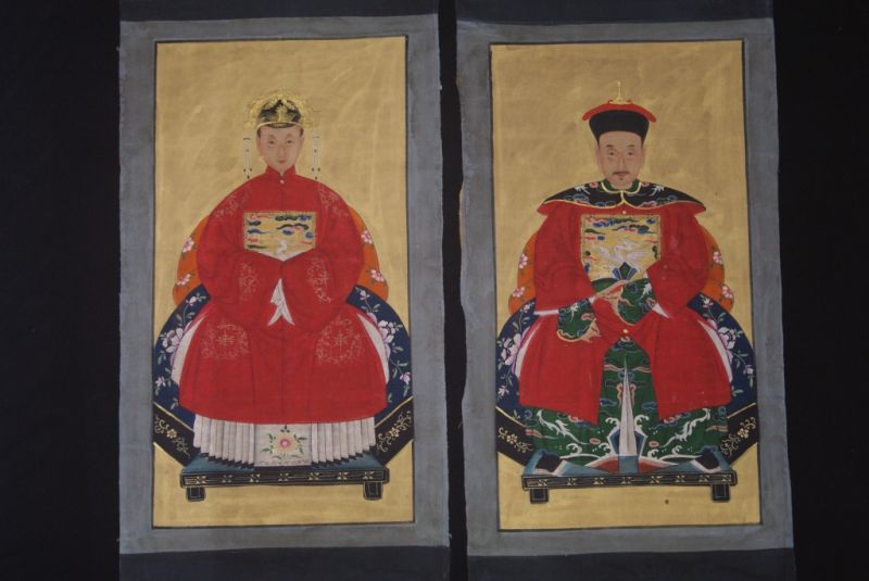 Pareja de Ancestros Emperador de China Rojo 1