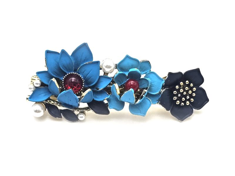 Pasador de esmalte chino - Cloisonné - flores 1