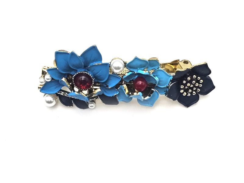 Pasador de esmalte chino - Cloisonné - flores 2