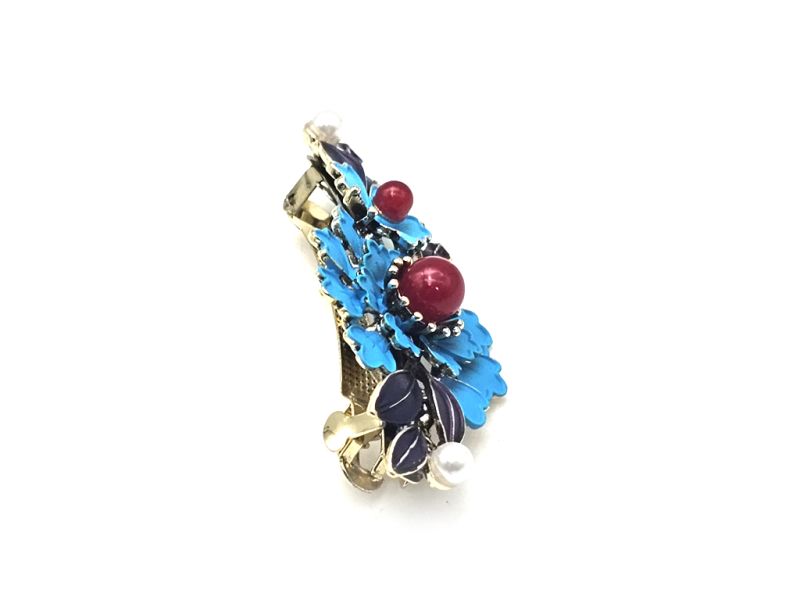 Pasador de esmalte chino - Cloisonné - Flores grandes y pequeñas 3