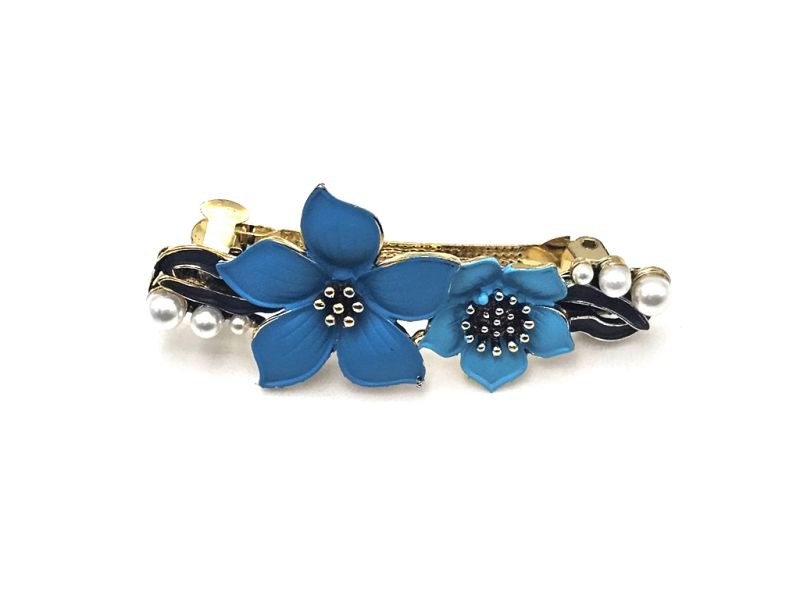 Pasador de esmalte chino - Cloisonné - las flores dobles 3