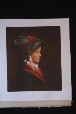 Peinture chinoise à l'huile - Portrait femme minorité Miao - 4 Peinture chinoise à l'huile - Portrait femme minorité Miao - 4