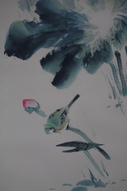 Peinture Chinoise Aquarelle sur soie le Lotus 3