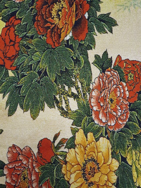 Peinture Chinoise - Broderie sur soie - Paysage - Papillons et fleurs 3