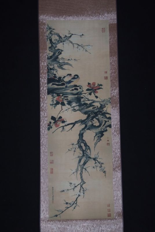 Peinture Chinoise Fleurs et oiseaux Printemps