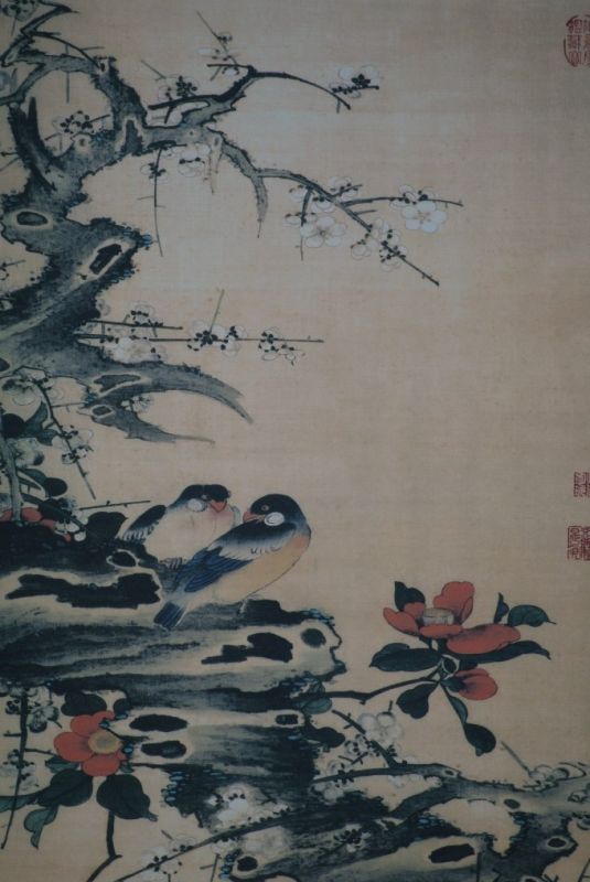 Peinture Chinoise Fleurs et oiseaux Printemps 2