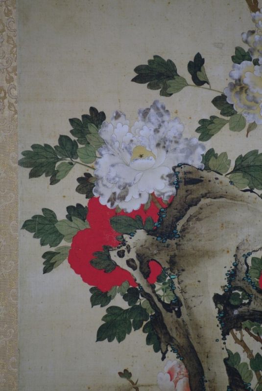 Peinture Chinoise Fleurs Rouges et Blanches 5