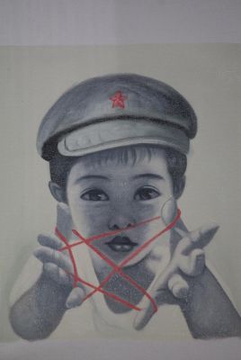 Peinture chinoise sur Toile - Artiste Contemporain Zhu Yiyong - Jeune garçon