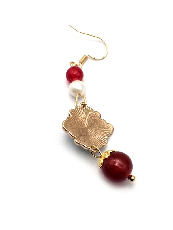 Pendientes de esmalte chino - Cloisonné - Flor 5