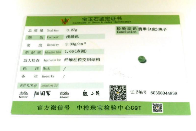 Pendientes de jade 0,5cm - Verde / Transparente 5