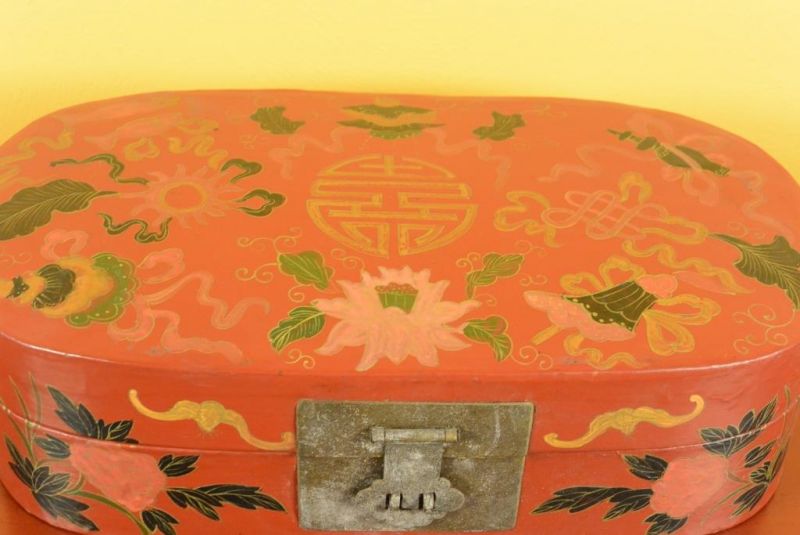 Pequeña Caja de laca china - Rojo 2