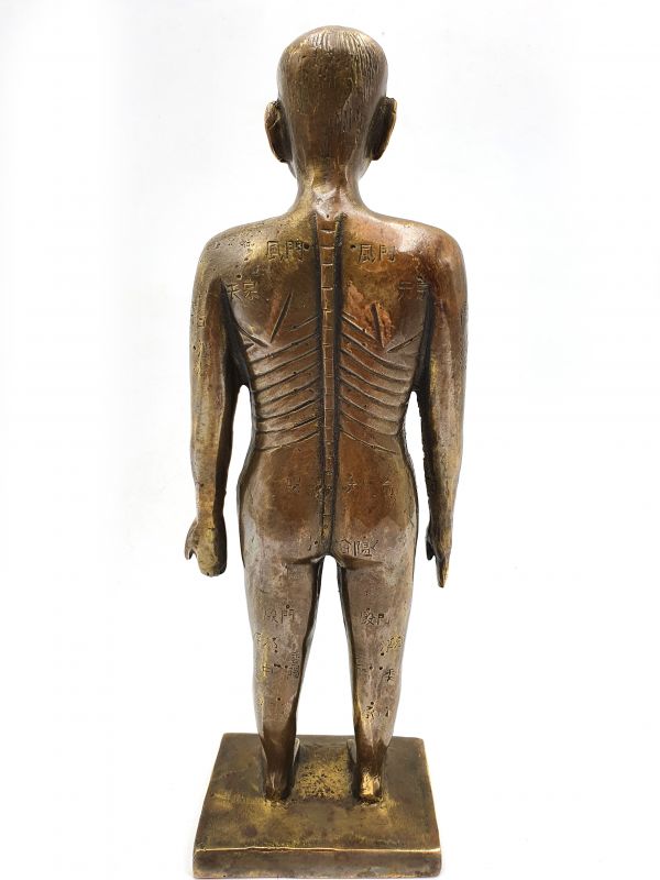 Pequeña estatua de acupuntura china en bronce - Niño 4
