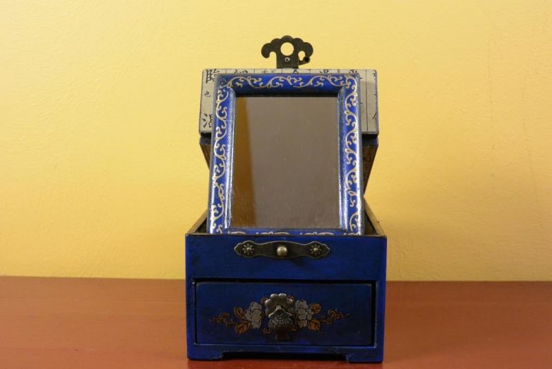 Pequeña Joyero Chino - Azul Mariposas 2