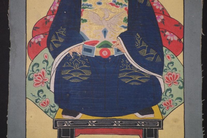 Haga clic en la imagen para ampliar Pequeña Pareja de Emperador - Dinastía Ming - Azul Marino 5