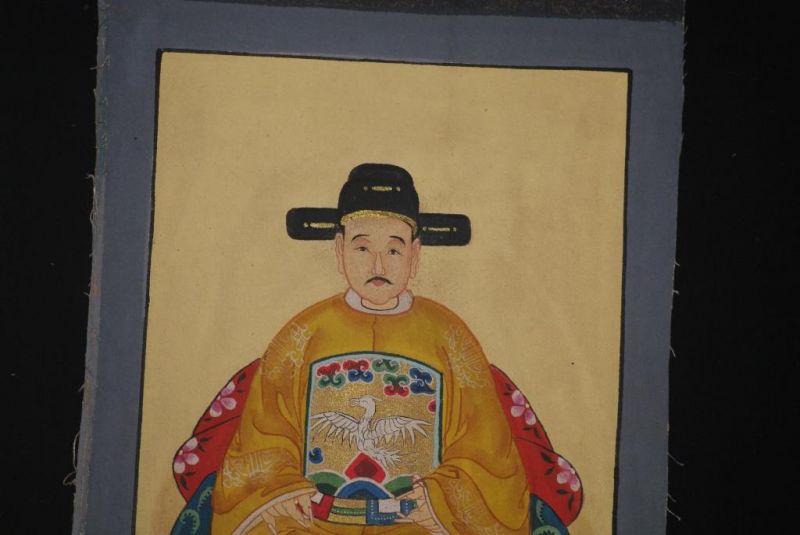 Pequeña Pareja de Emperador - Dinastía Qing - Amarillo Imperial 5