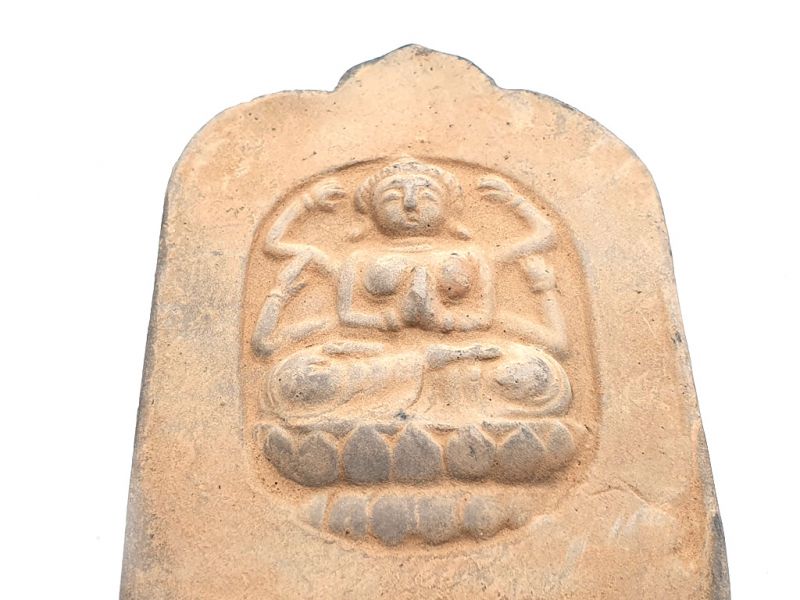 Pequeña Placa de terracota de China Bodhisattva Mahayana 2