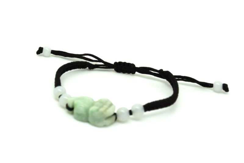 Pequeña Pulsera de Jade Leones de Fu 3 2