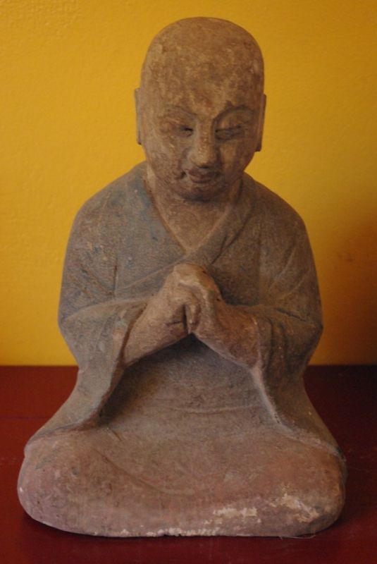 Pequeñas Estatuas de Madera Monje budista 1