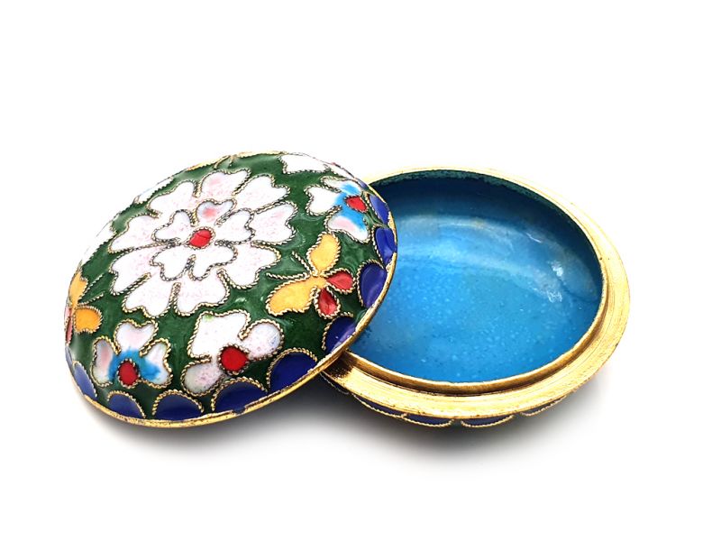 Pequeño Cajita de cloisonné Verde 2