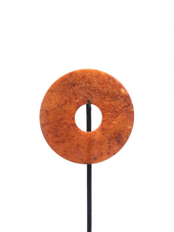 Pequeño Disco Bi 10 cm con Soporte Metálico - Rojo naranja 1