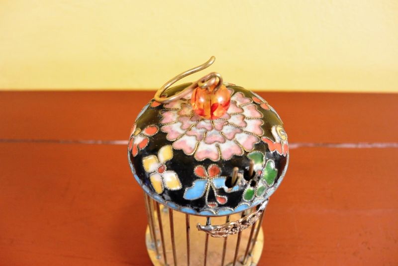 Pequeño Jaula de Grillos China Cloisonné Negro 3
